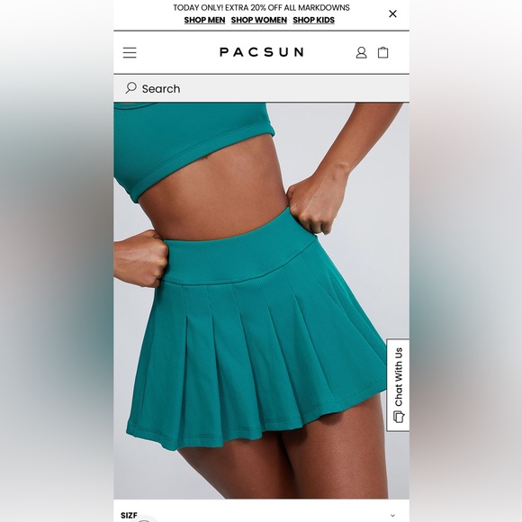 PacSun Shorts La Hearts By Pacsun Active Club Ribbed Tennis Skirt